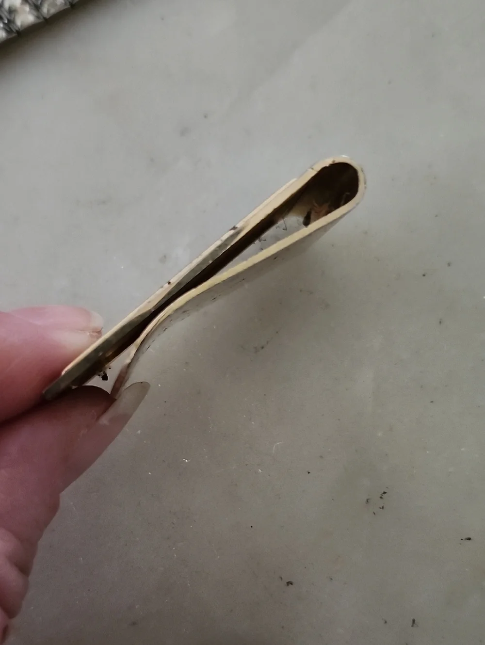 Vintage Gold Tone Rectangular Money Clip